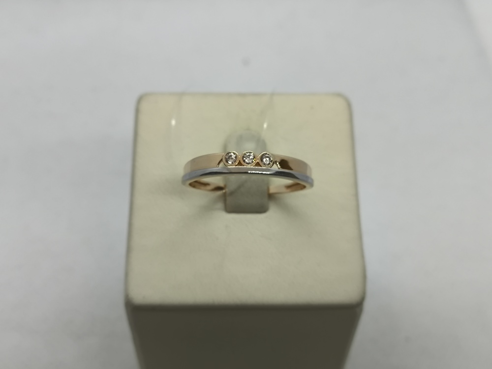 КОЛЬЦО С КАМНЯМИ (Au 585)