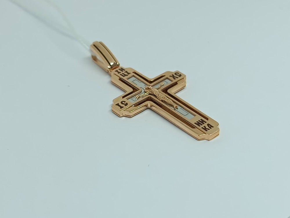 ПОДКБК585 ПОДВЕСКА КРЕСТ БЕЗ КАМНЯ (Au 585)