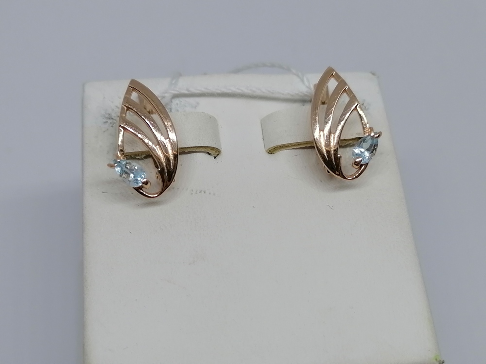 СЕРЬГИ С КАМНЕМ (Au 585)