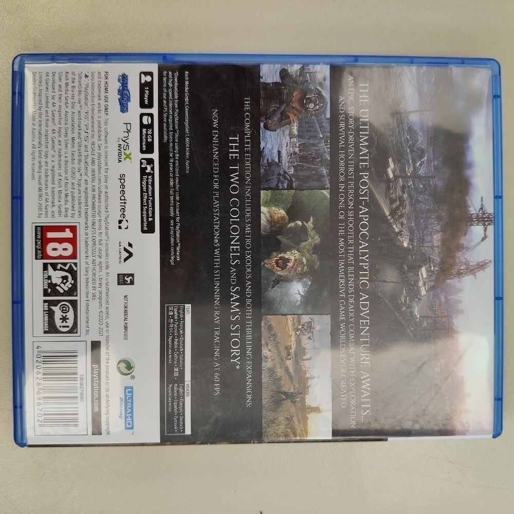 Игра Playstation 5 Metro Exodus