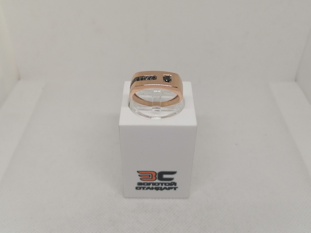 КОЛЬЦО ПЕЧАТКА с камнями (Au 585)