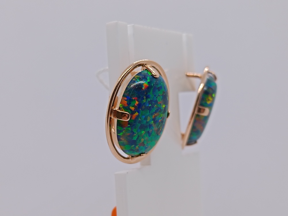 СЕРЬГИ С КАМНЕМ (Au 585)