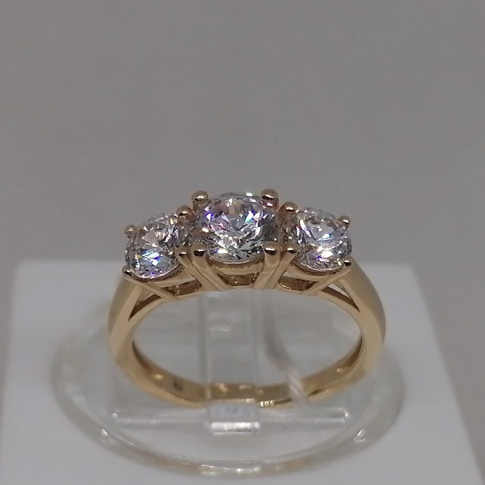 КОЛЬЦО С КАМНЯМИ (Au 585)