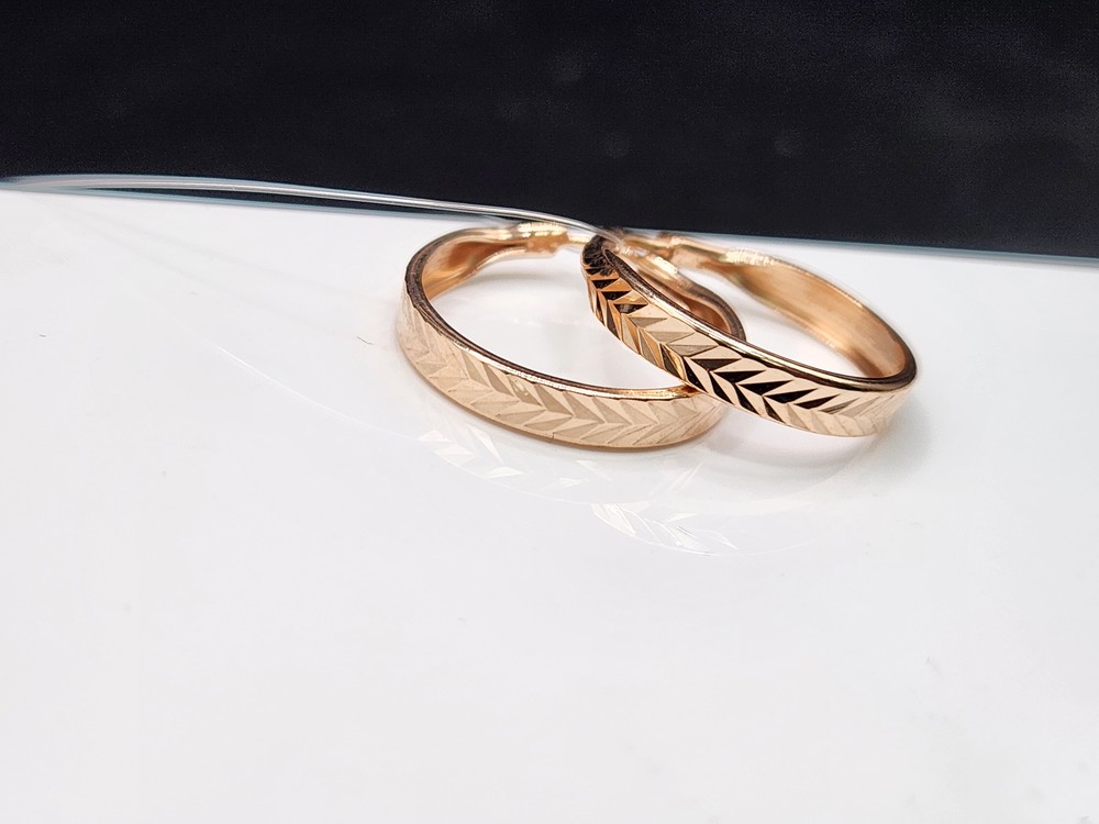 СЕРЬГИ КОНГО Рифленые (Au 585)