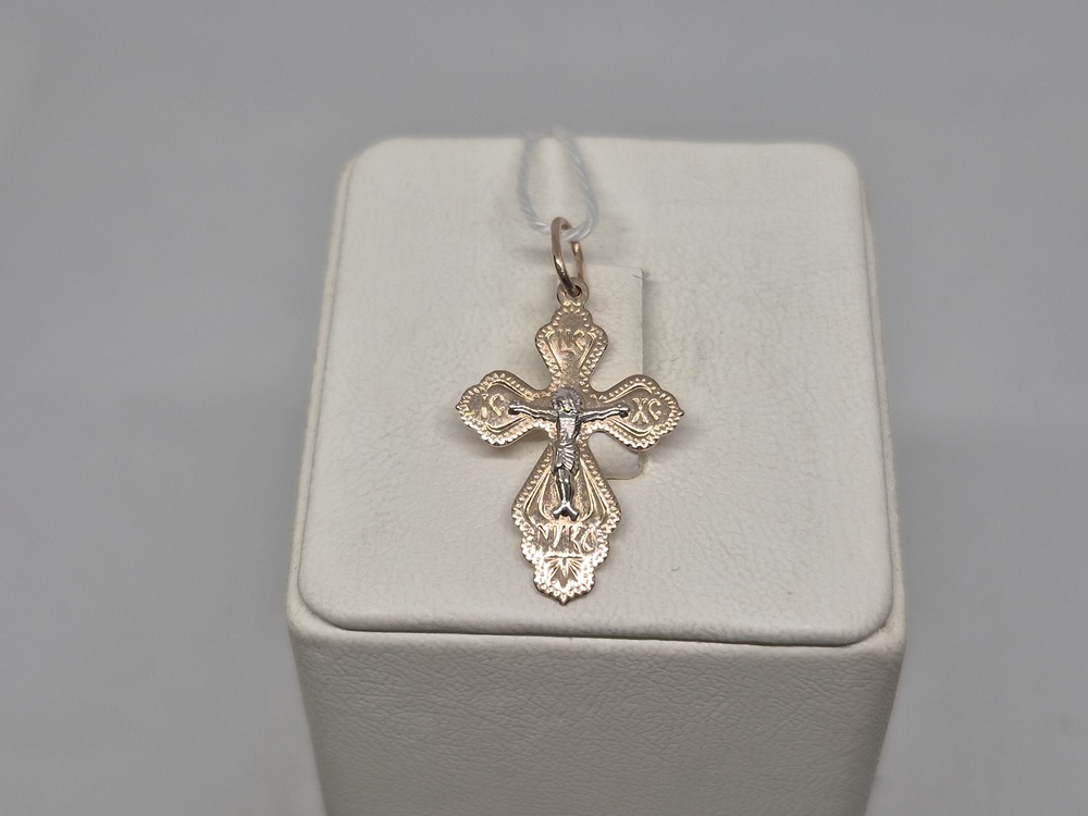 ПОДКБК585 ПОДВЕСКА КРЕСТ БЕЗ КАМНЯ (Au 585)