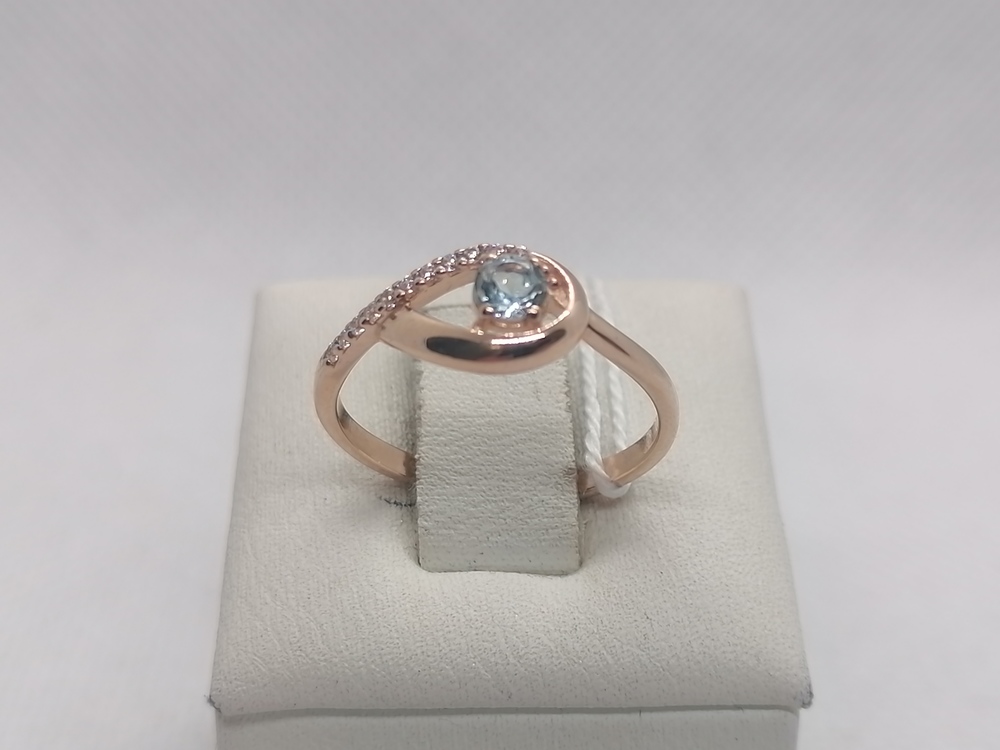 КОЛЬЦО С КАМНЯМИ (Au 585)