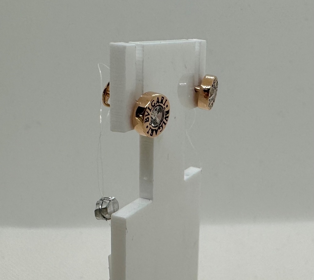 СЕРЬГИ ПУСЕТЫ с камнем (Au 585)