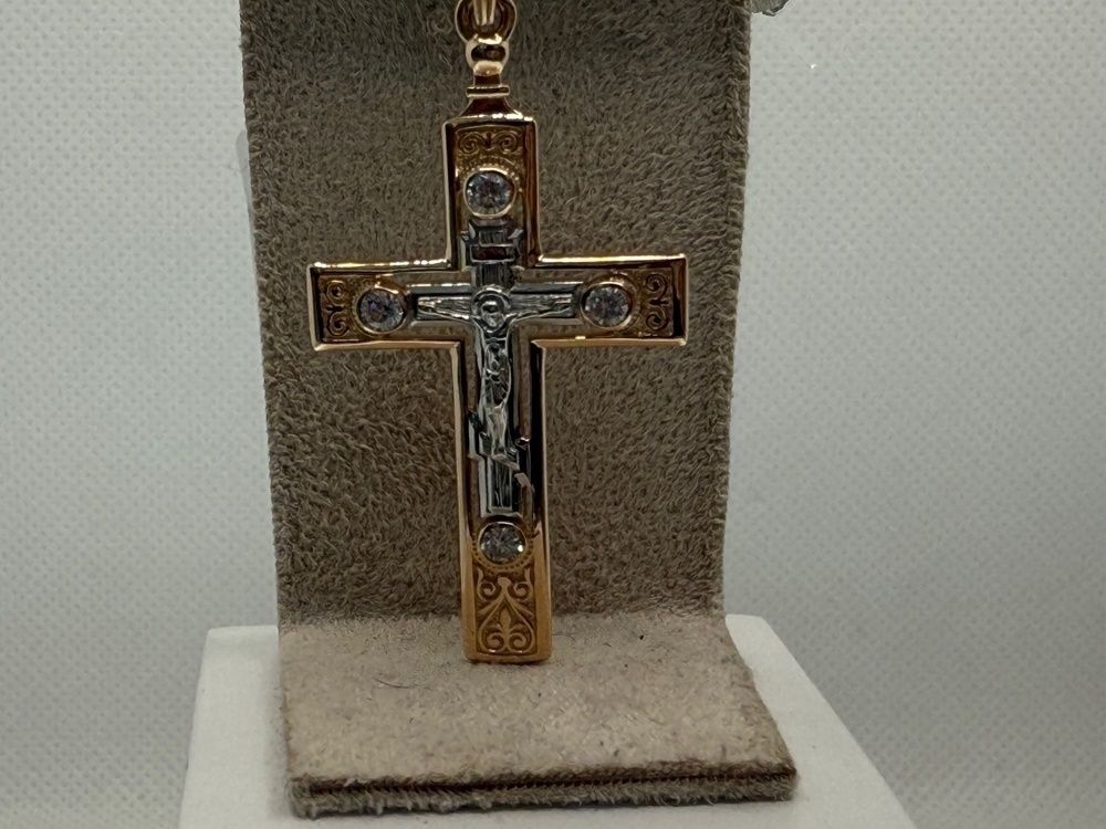 ПОДВЕСКА КРЕСТ без камня (Au 585)