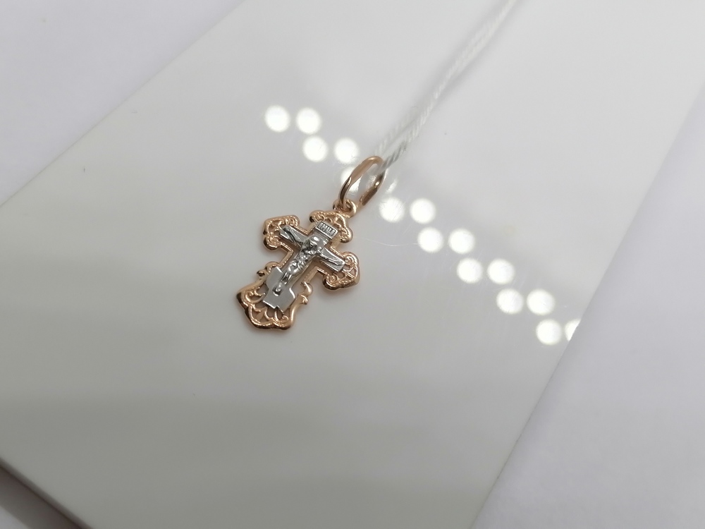 ПОДКБК585 ПОДВЕСКА КРЕСТ БЕЗ КАМНЯ (Au 585)