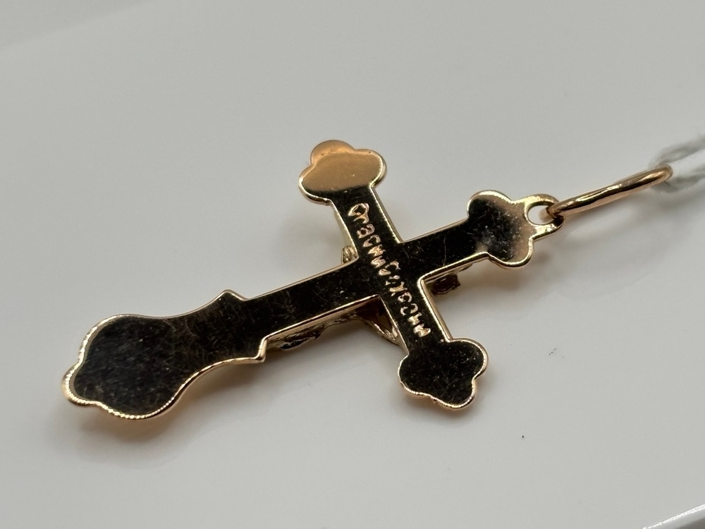 ПОДКБК585 ПОДВЕСКА КРЕСТ БЕЗ КАМНЯ (Au 585)