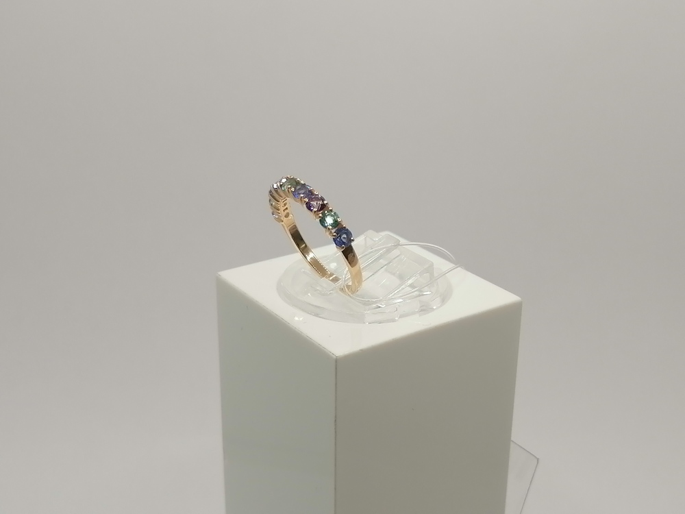 КОЛЬЦО ТОПАЗ с камнями (Au 585)