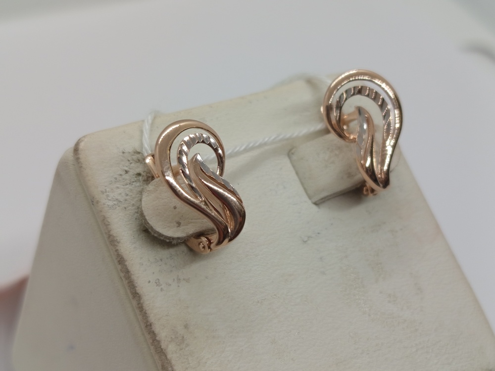 СБКМ585 СЕРЬГИ БЕЗ КАМНЯ (Au 585)