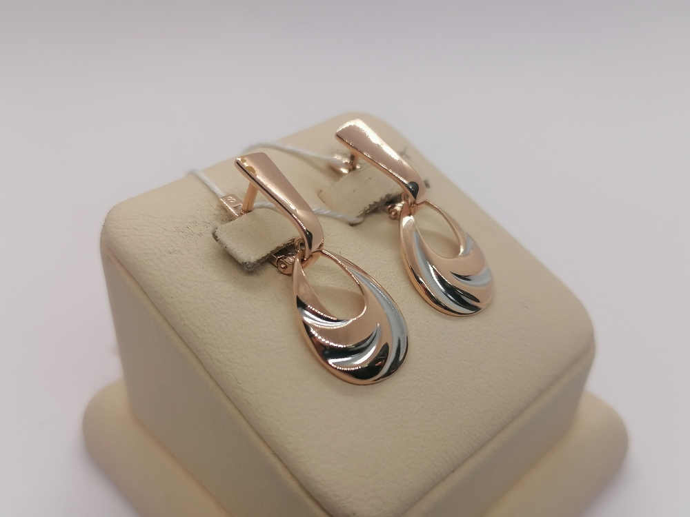 СБКМ585 СЕРЬГИ БЕЗ КАМНЯ (Au 585)