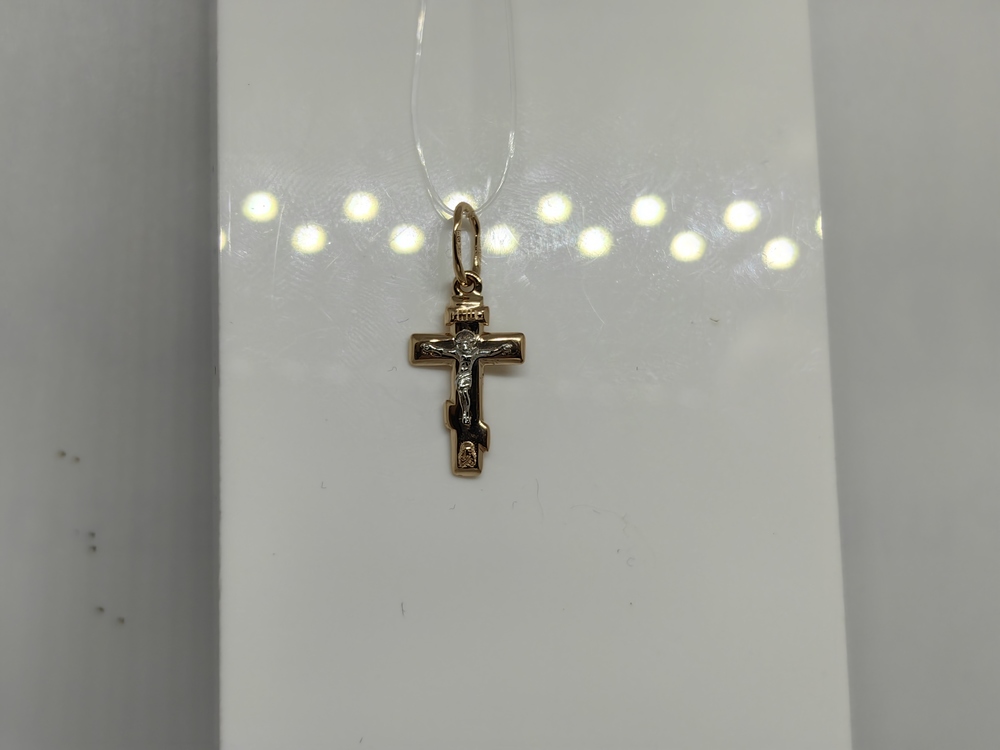 ПОДВЕСКА КРЕСТ без камня (Au 585)