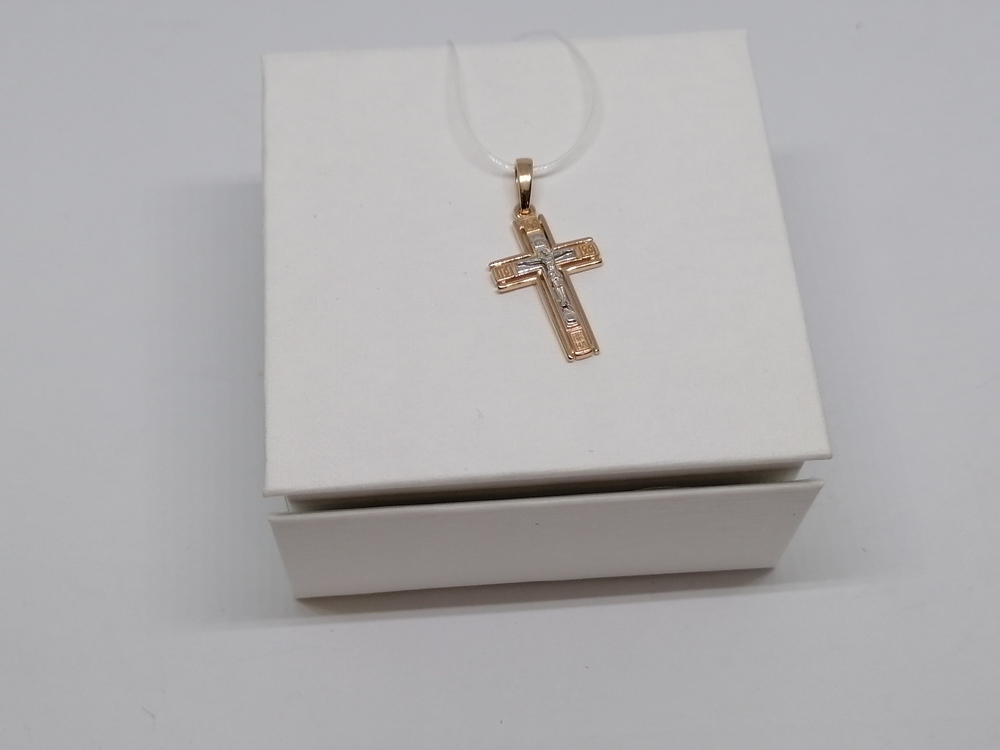 ПОДВЕСКА КРЕСТ без камня (Au 585)