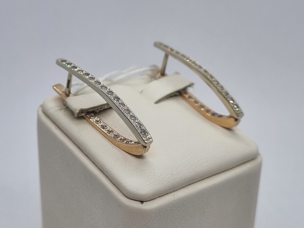 СКМИ585 СЕРЬГИ С КАМНЯМИ (Au 585)