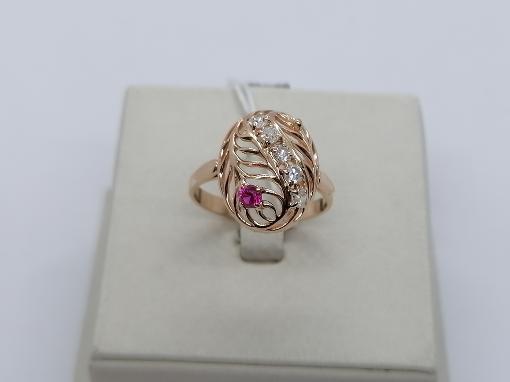 КОЛКМИ585 КОЛЬЦО С КАМНЯМИ (Au 585)