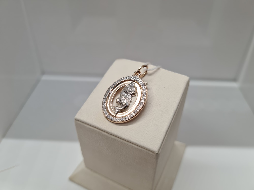 ПОДВЕСКА ЗНАК ЗОДИАКА РЫБЫ Au 585