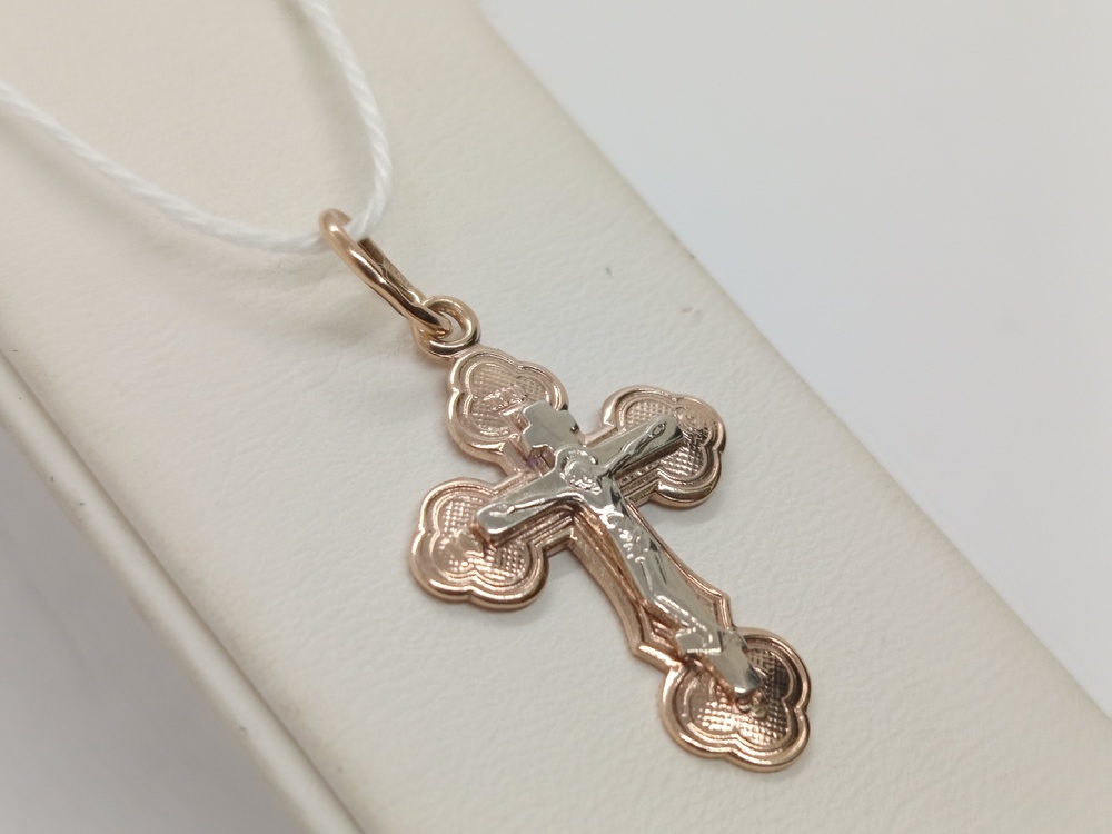 ПОДВЕСКА КРЕСТ БЕЗ КАМНЯ (Au 585)