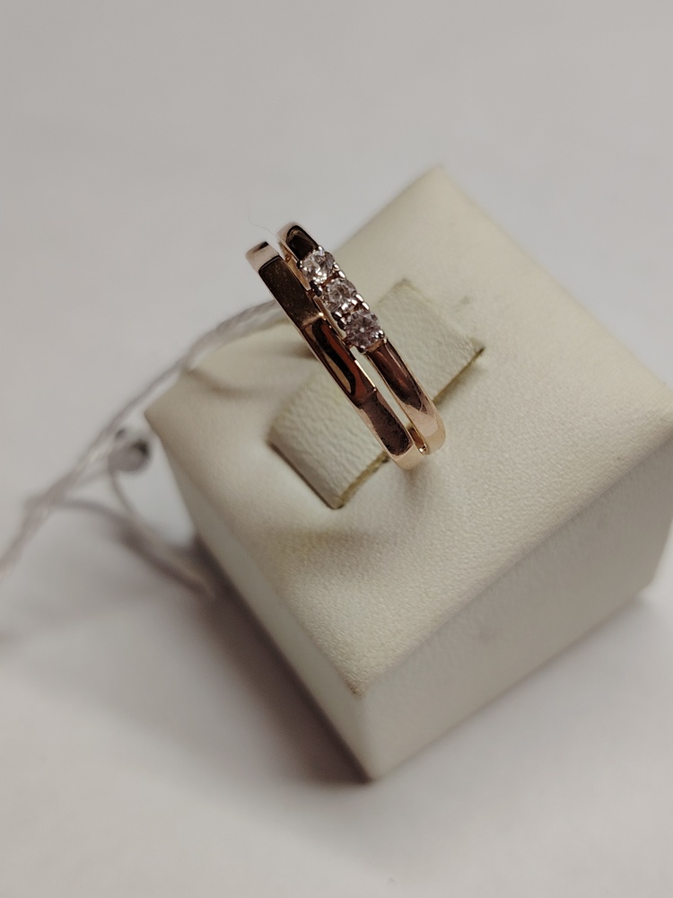 01-116955 КОЛЬЦО С КАМНЯМИ (Au 585)