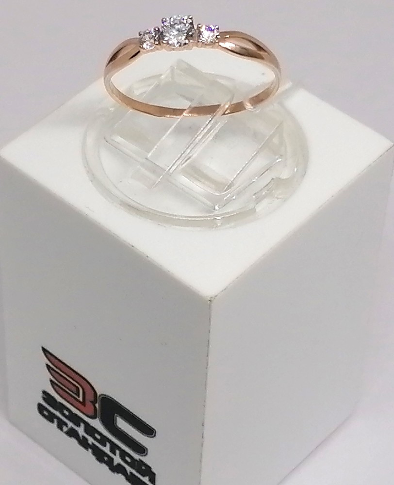 КОЛКМИ375 КОЛЬЦО С КАМНЯМИ (Au 375)