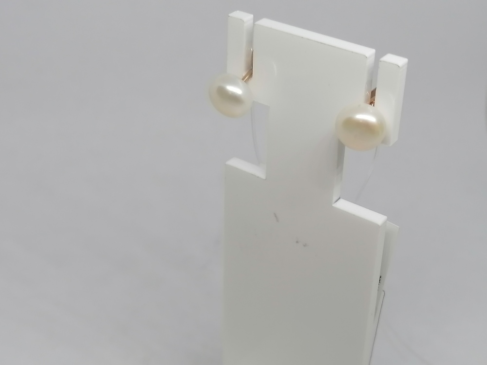 792422 СЕРЬГИ ПУСЕТЫ Жемчуг (Au 585)