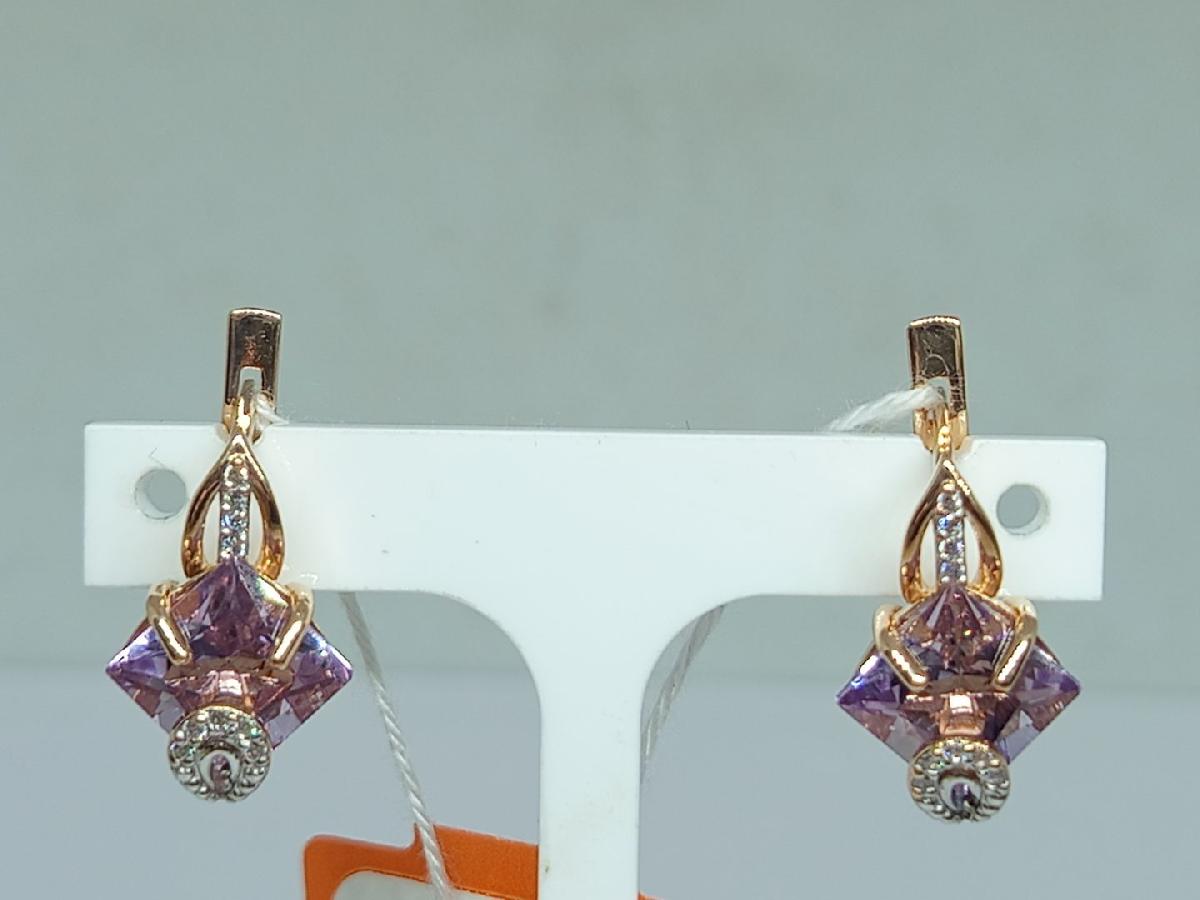 СКМИ585 СЕРЬГИ С КАМНЯМИ (Au 585)