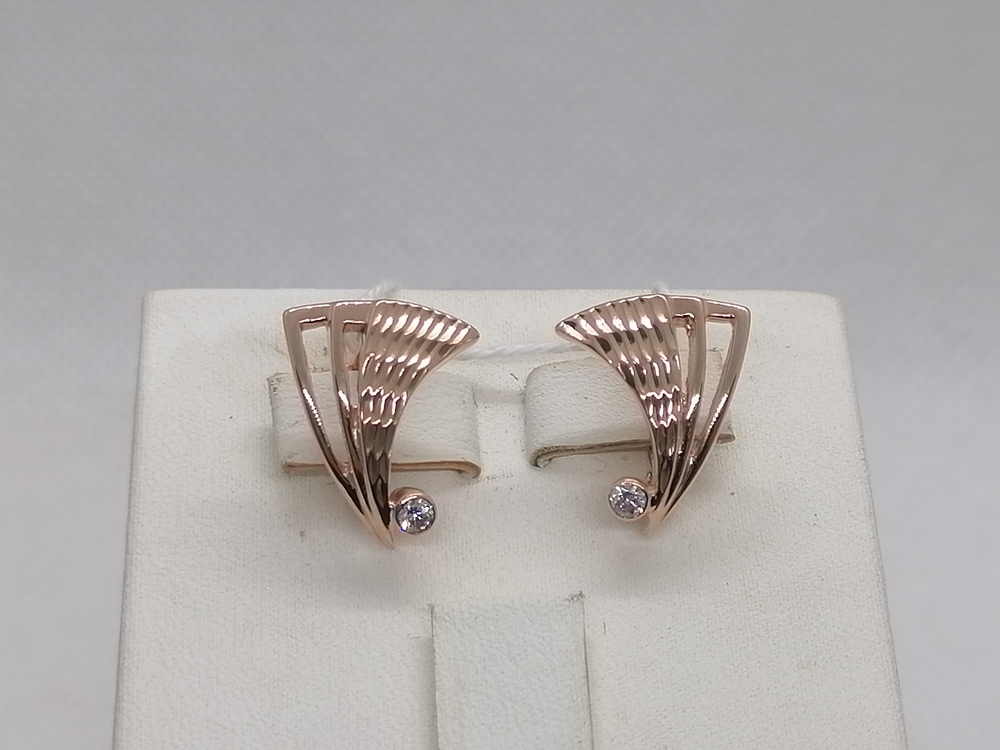 СЕРЬГИ С КАМНЕМ (Au 585)