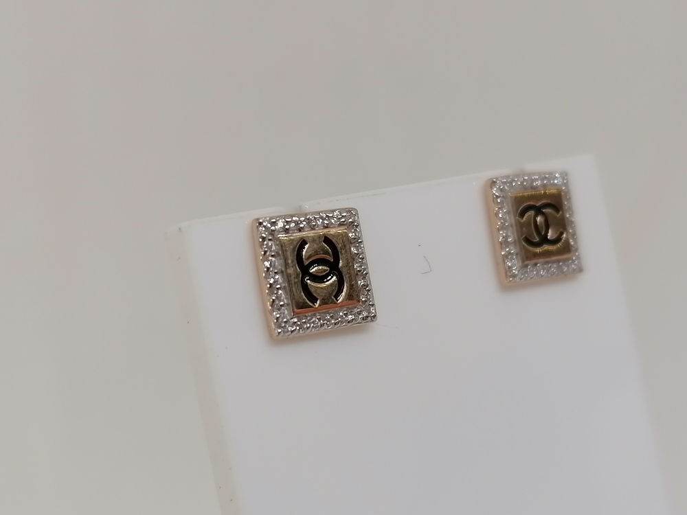 СЕРЬГИ ПУСЕТЫ с камнями (Au 585)