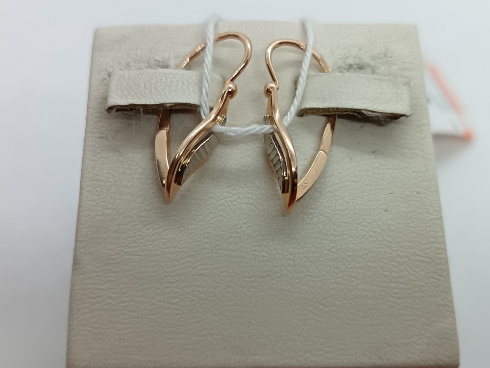 СБКМ585 СЕРЬГИ БЕЗ КАМНЯ (Au 585)