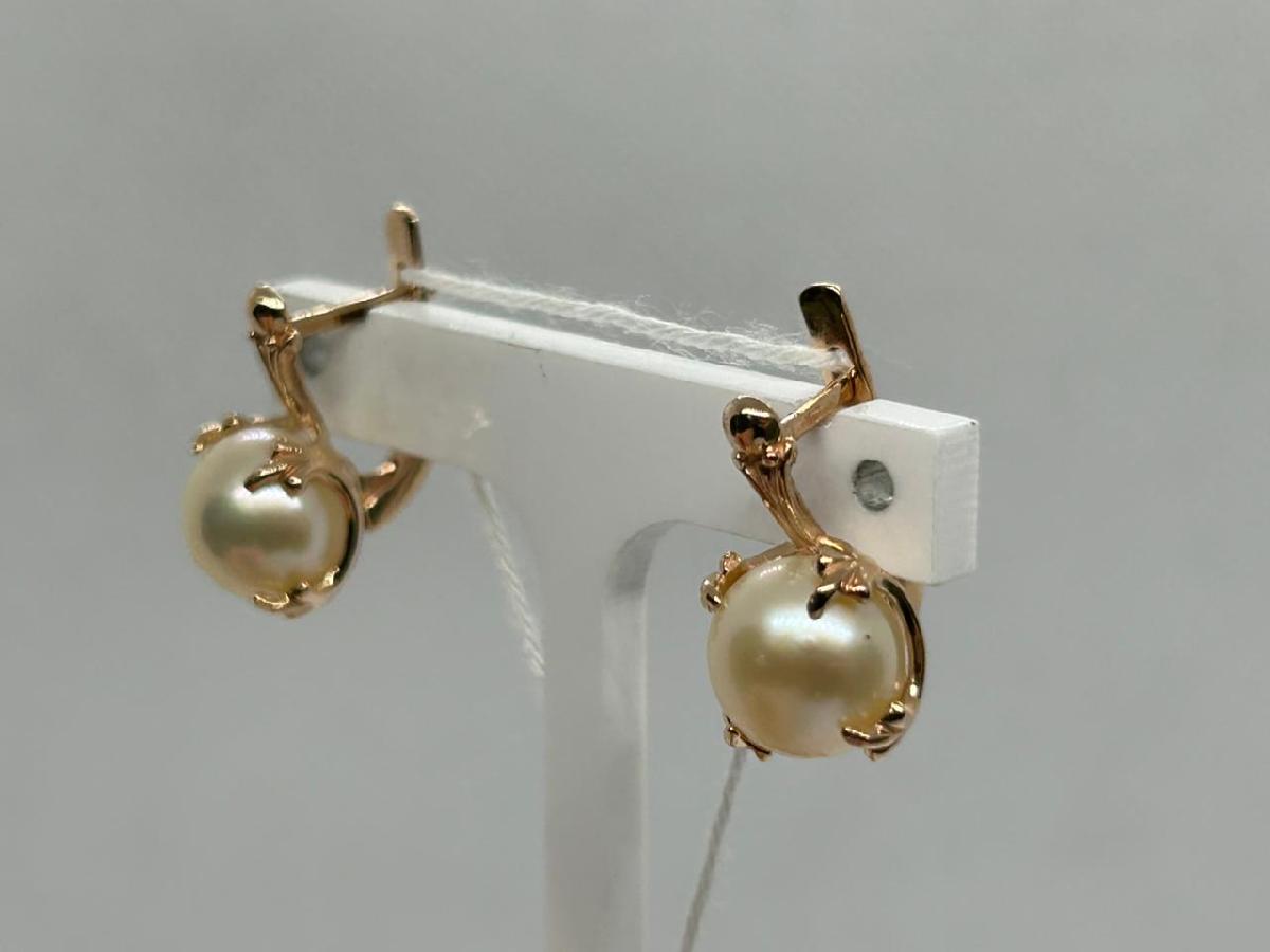 СКМ585 СЕРЬГИ С КАМНЕМ (Au 585)