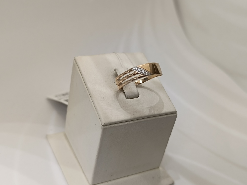 КОЛЬЦО С КАМНЯМИ (Au 585)