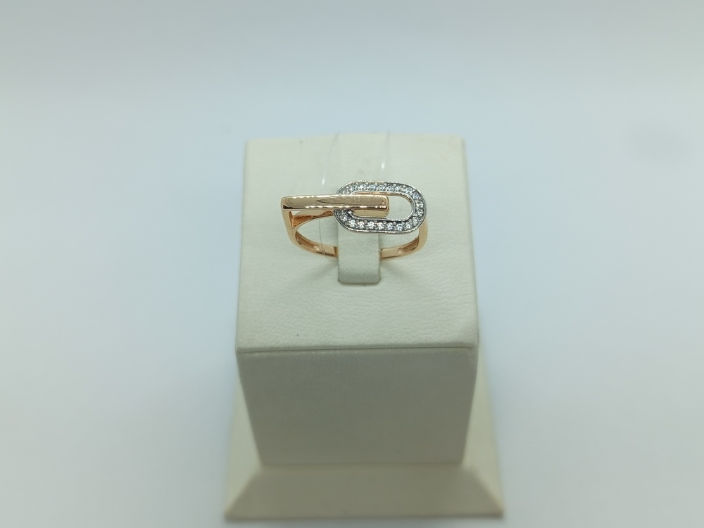 КОЛЬЦО С КАМНЯМИ (Au 585)