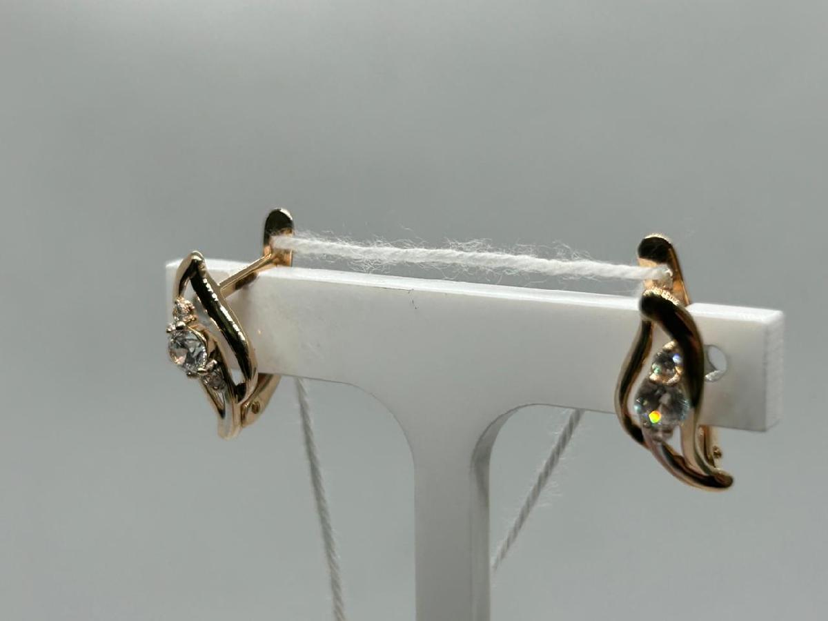 СКМИ585 СЕРЬГИ С КАМНЯМИ (Au 585)