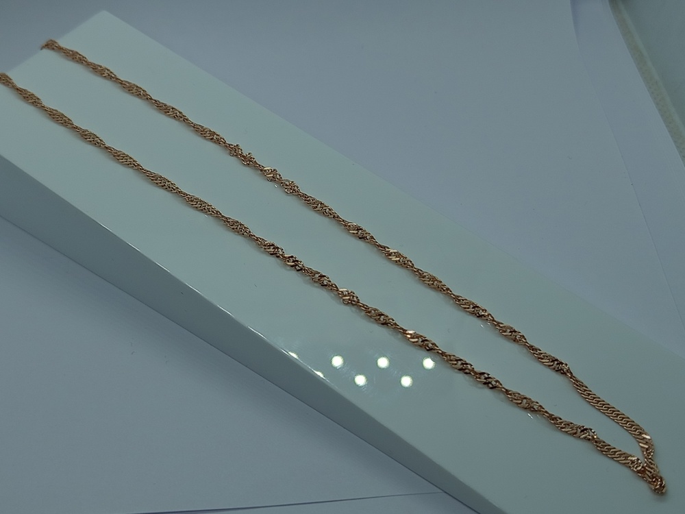 ЦЕПЬ ПУСТОТЕЛАЯ Сингапур (Au 585)