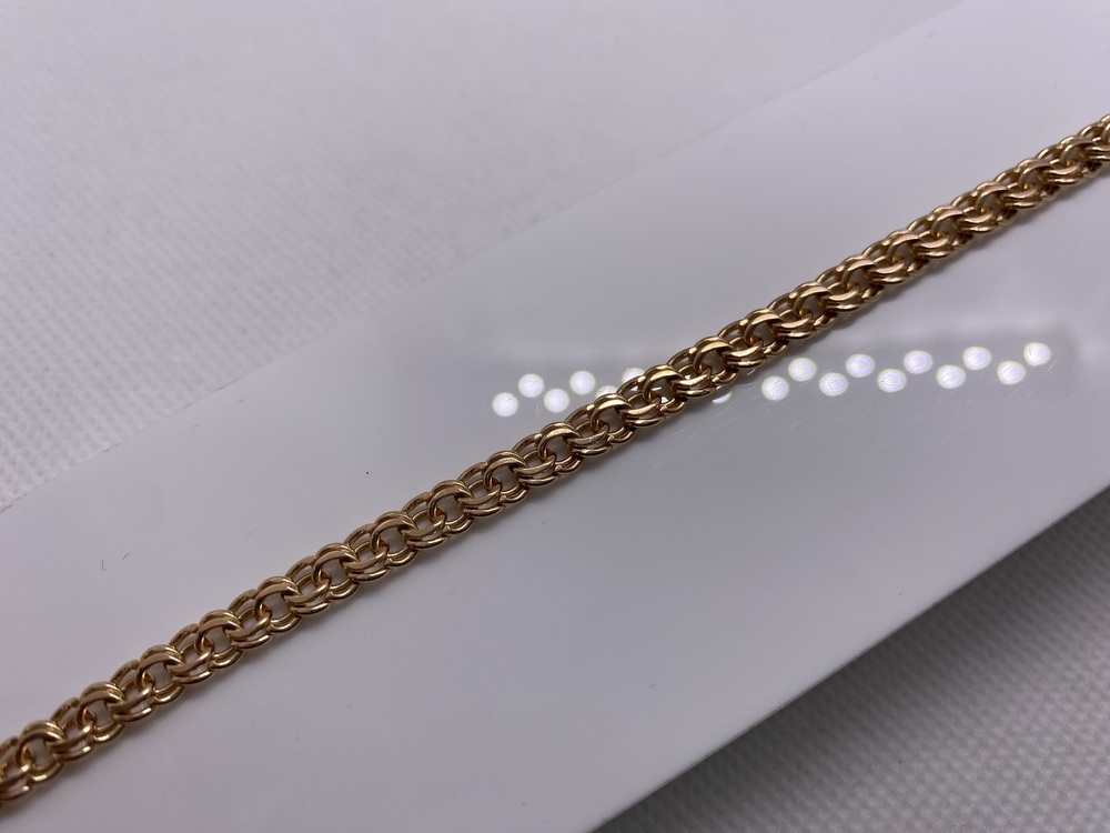 БЛБ585 БРАСЛЕТ ПОЛНОВЕСНЫЙ Бисмарк (Au 585)