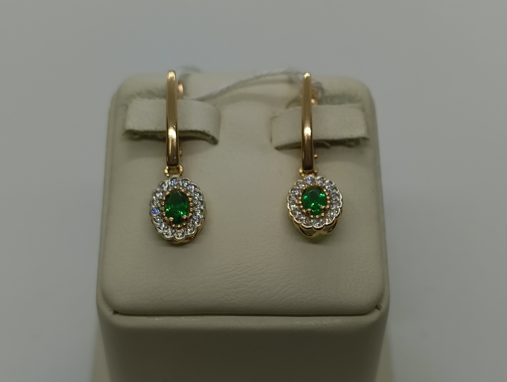 СКМИ585 СЕРЬГИ С КАМНЯМИ (Au 585)