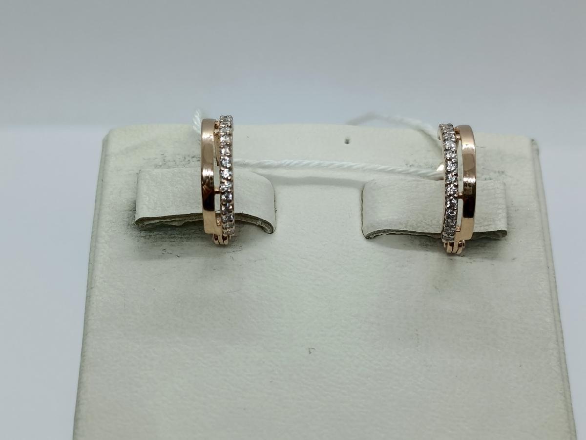 СКМИ585 СЕРЬГИ С КАМНЯМИ (Au 585)