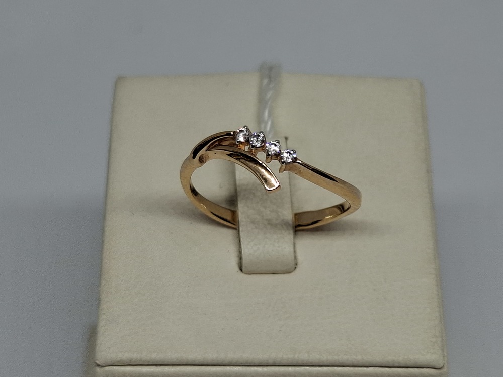 КОЛЬЦО С КАМНЯМИ (Au 585)