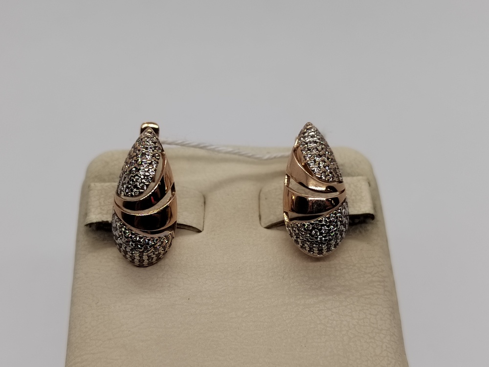 СКМИ585 СЕРЬГИ С КАМНЯМИ (Au 585)