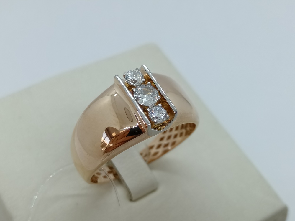 КОЛЬЦО С КАМНЯМИ (Au 585)