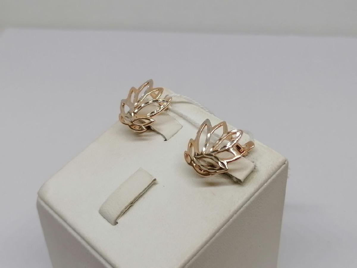 СБКМ585 СЕРЬГИ БЕЗ КАМНЯ (Au 585)