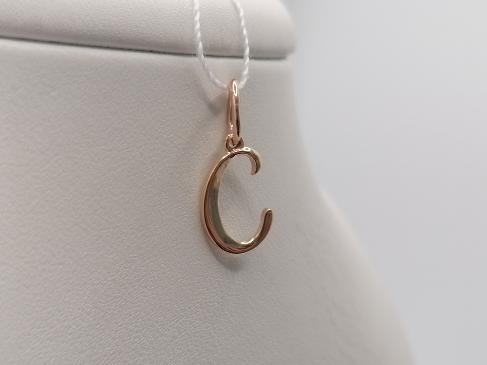 ПОДВЕСКА БУКВА С без камня (Au 585)