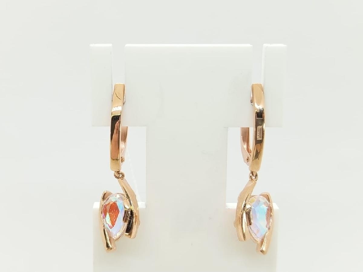 СЕРЬГИ С КАМНЕМ (Au 585)