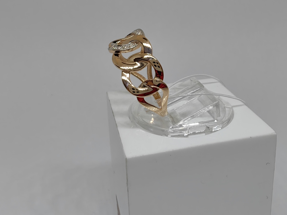 КОЛЬЦО С КАМНЯМИ (Au 585)