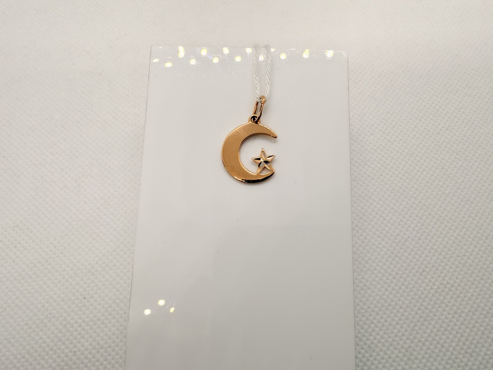 ПОДВЕСКА ПОЛУМЕСЯЦ БЕЗ КАМНЯ (Au 585)