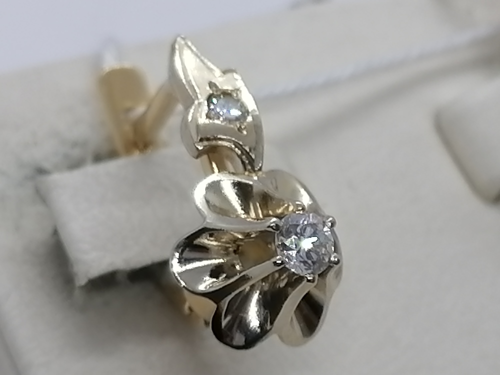 СЕРЬГИ БРИЛЛИАНТ Au 750