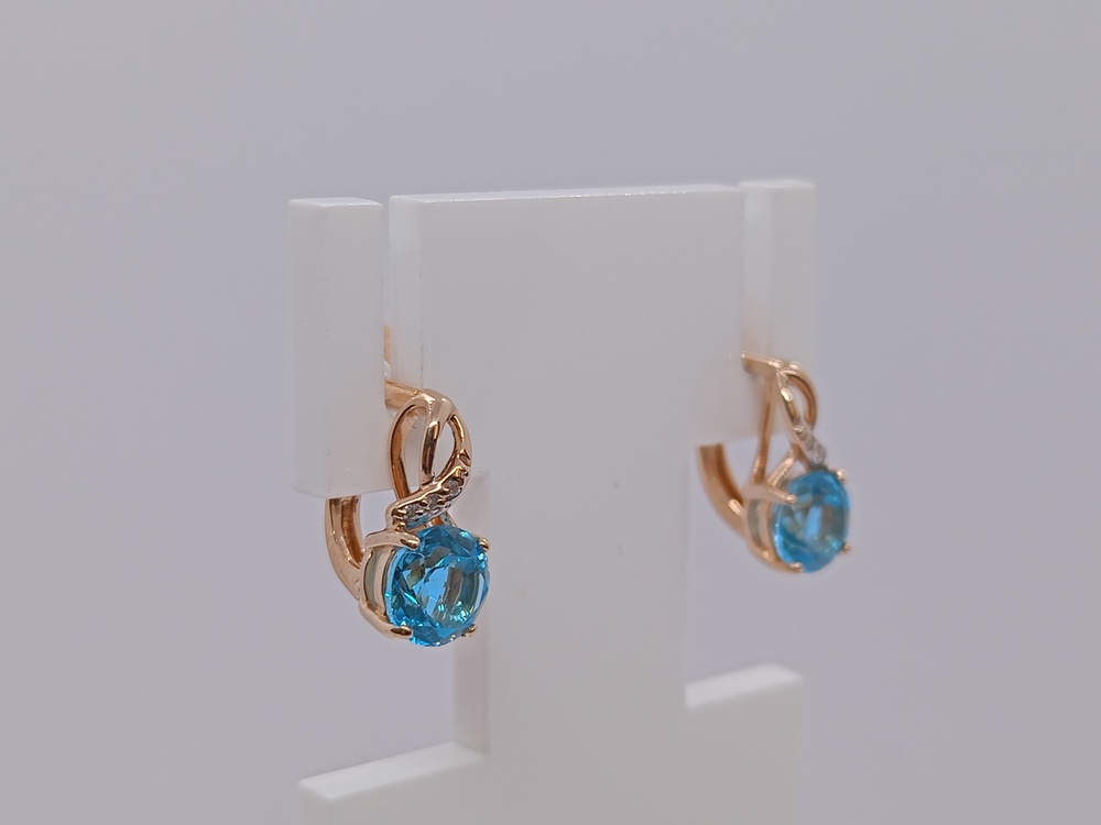 СКМИ585 СЕРЬГИ С КАМНЯМИ (Au 585)