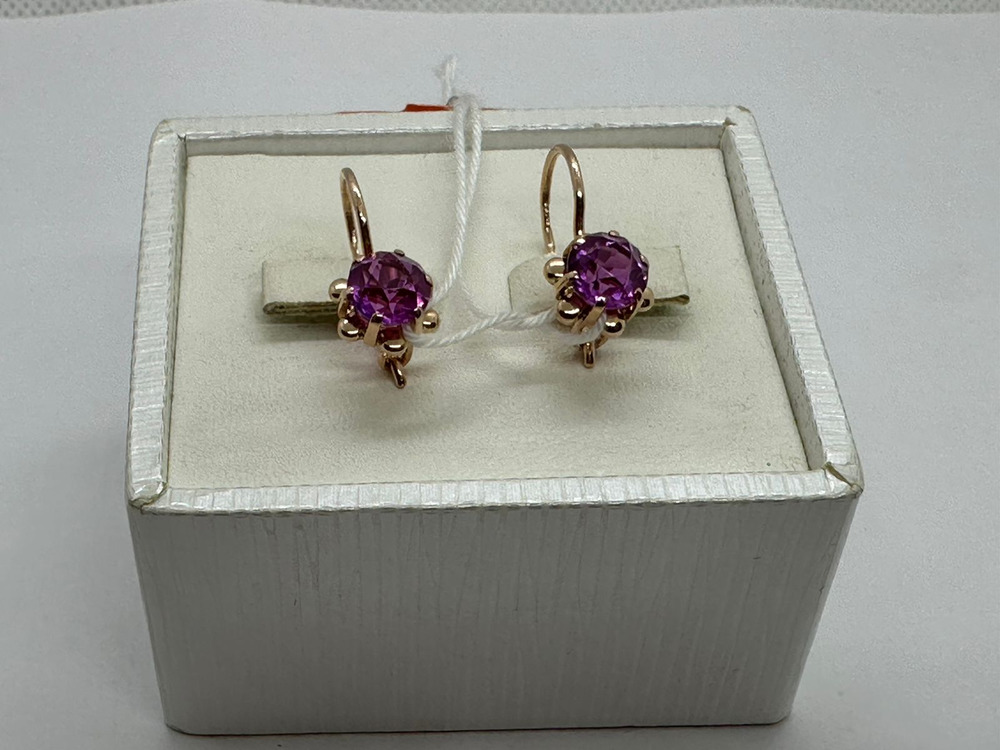 СЕРЬГИ С КАМНЕМ (Au 583)