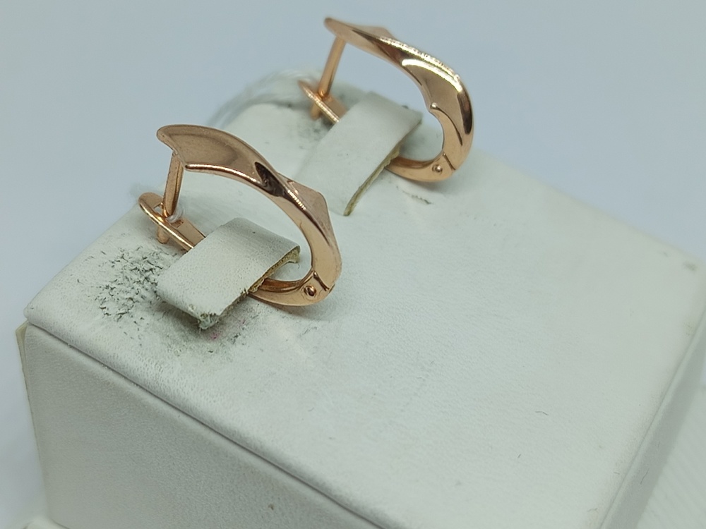 СБКМ585 СЕРЬГИ БЕЗ КАМНЯ (Au 585)